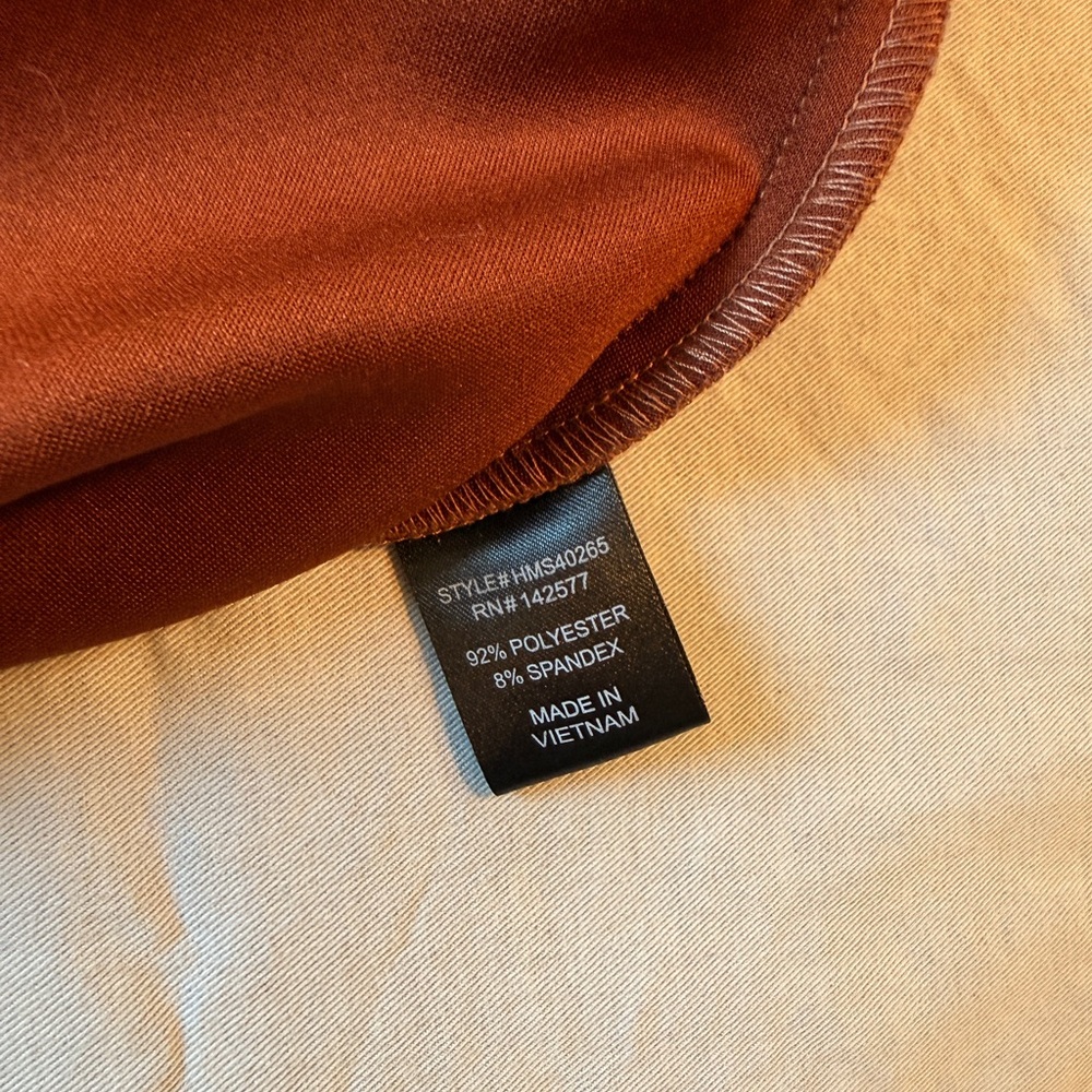 Haute Monde Dark Academia Library Core Orange Suede Feel Skirt - Picture 7 of 10